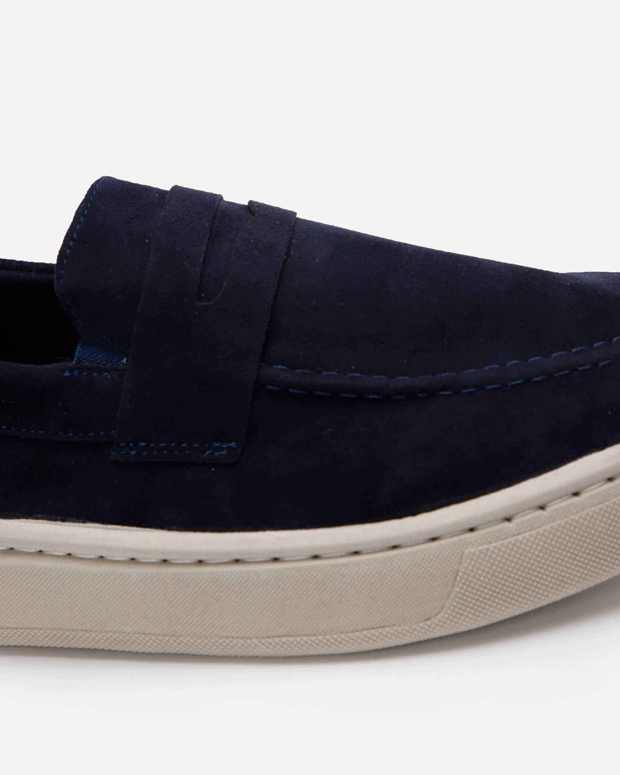 Textured Slip-On Trainers – Navy Blue